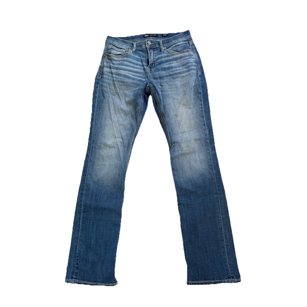 BKE Jake Straight Leg Mens Jeans 33x34‎ (31x32) Blue Coolmax Western Workwear